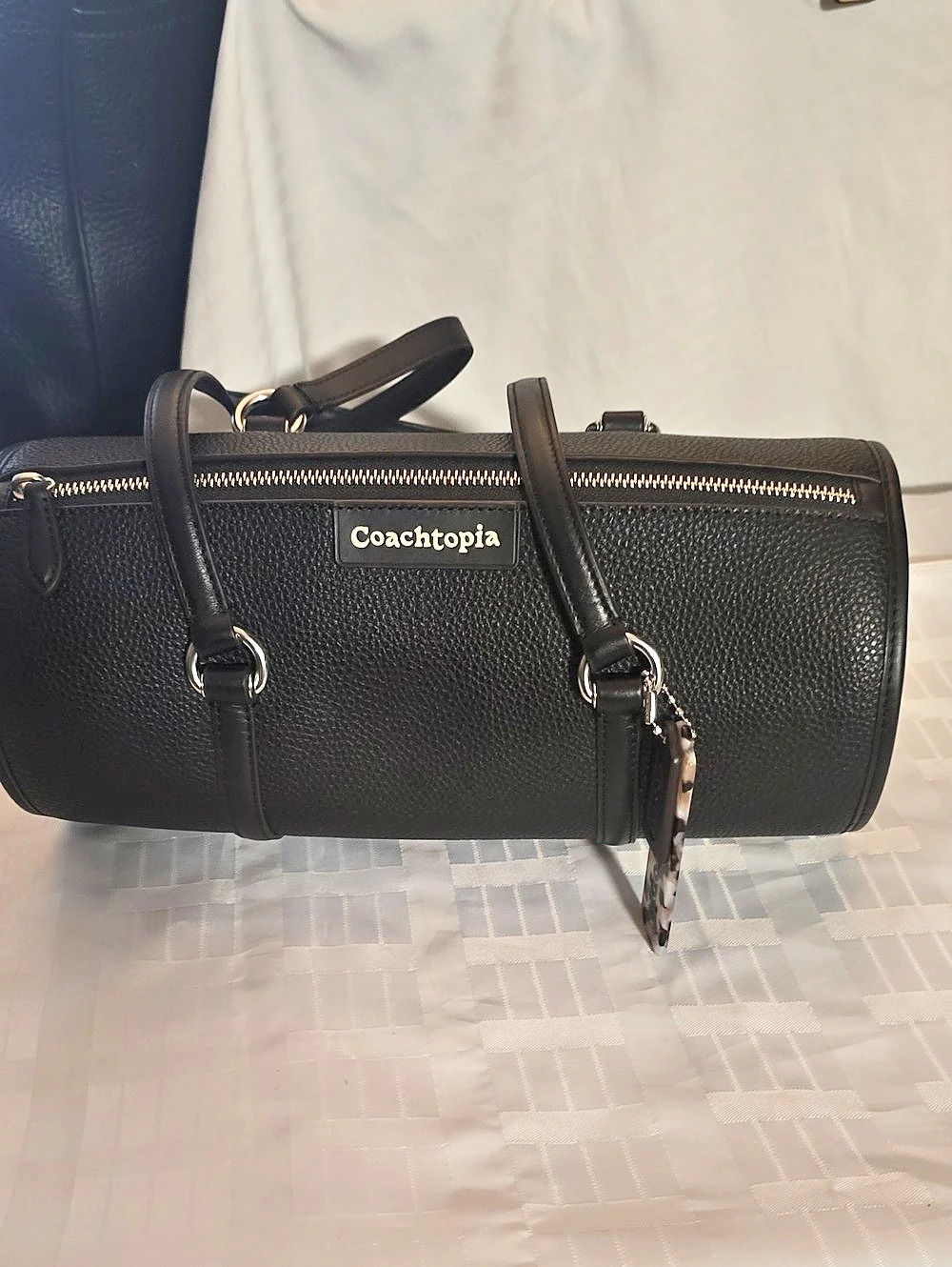 Coachtopia Barrel Shoulder Bag Black